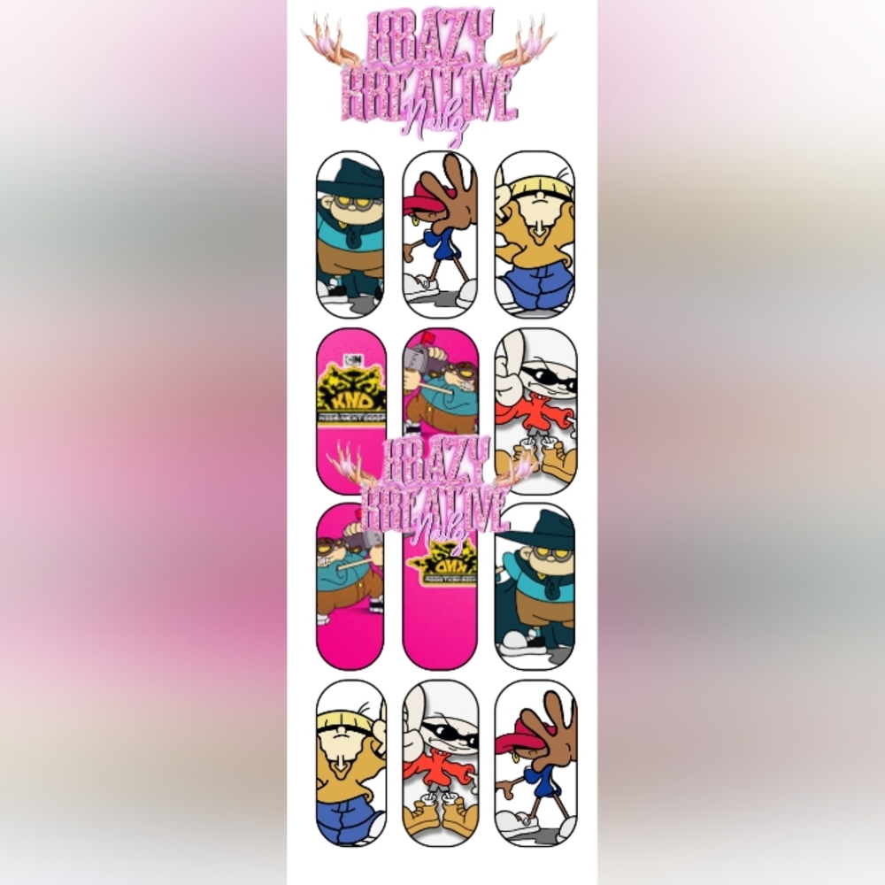 Code Name Kids Next Door Waterslide Nail Decal